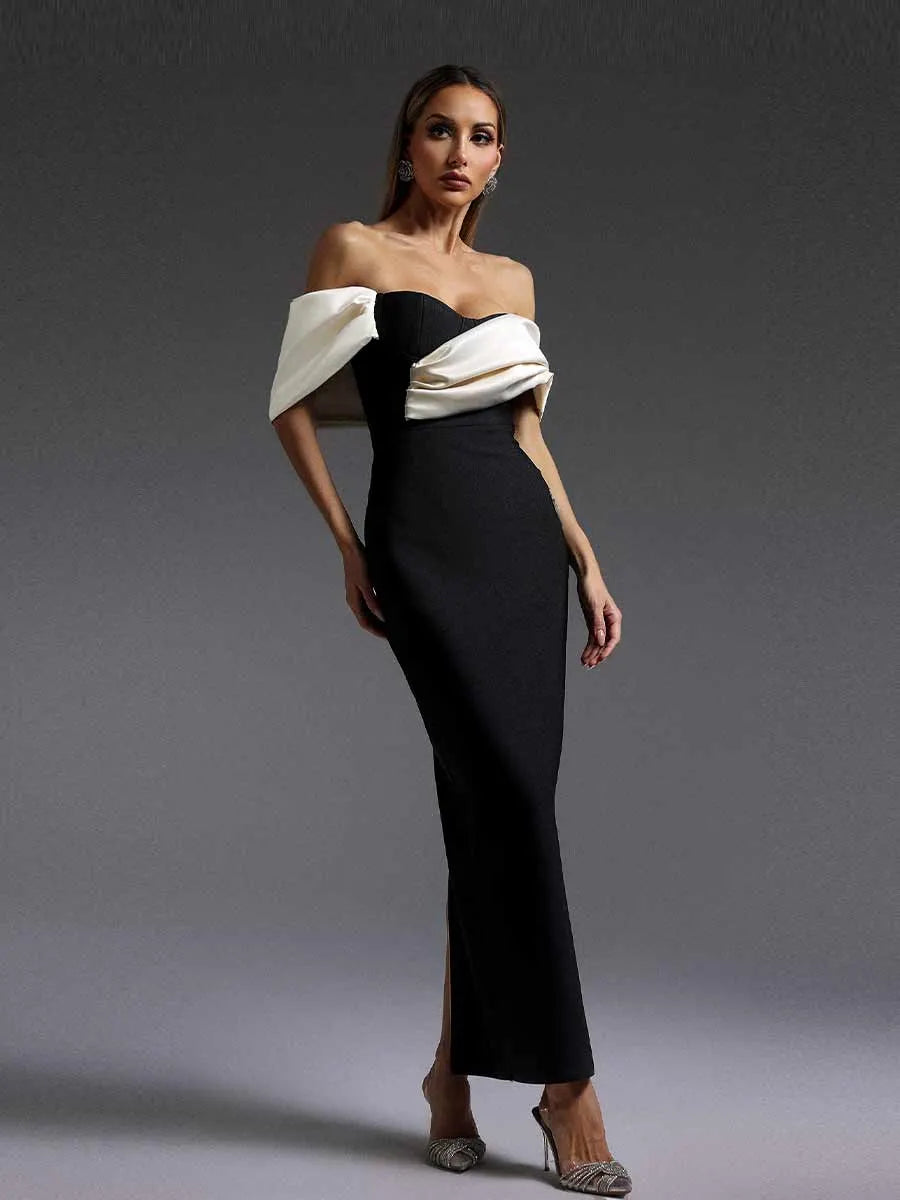 Vivianna Fold Bandage Maxi Dress