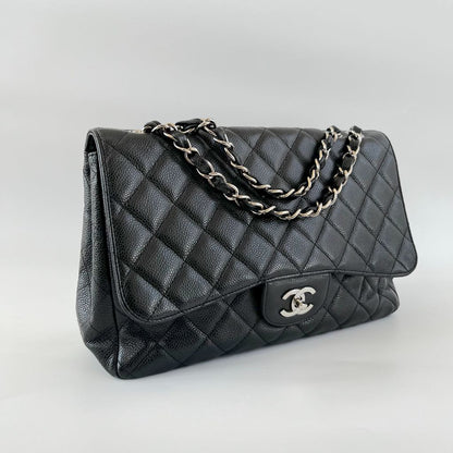 Chanel Black Caviar Single Flap Bag