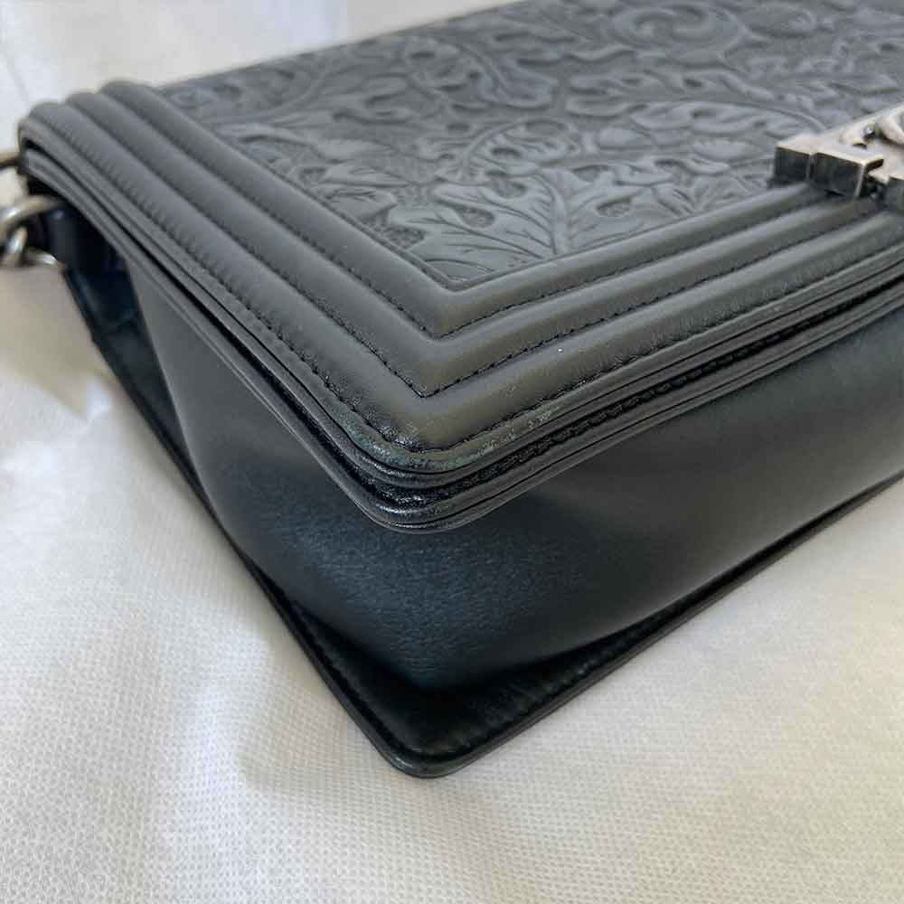 Chanel Leaf Embossed Large Boy Bag