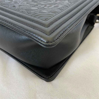 Chanel Leaf Embossed Large Boy Bag