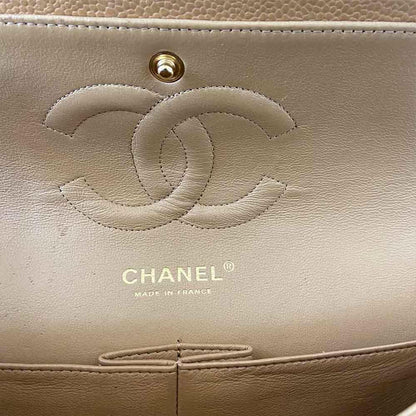 Chanel Medium Caviar Beige Flap Bag