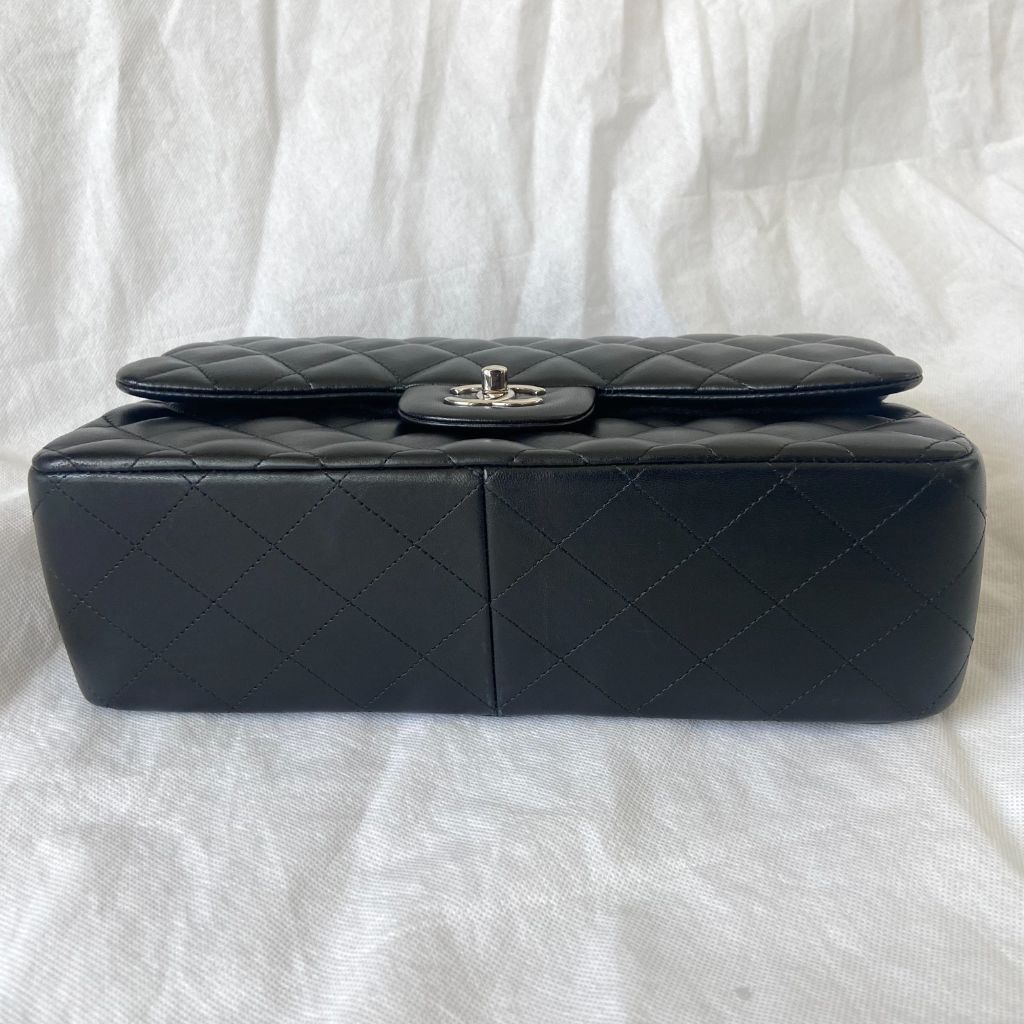 Chanel Classic Quilted  Black Jumbo Flap Bag