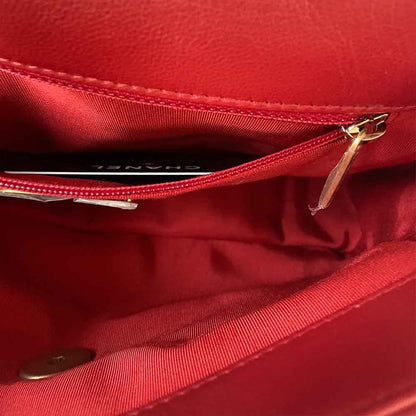 Chanel Red Quilted Leather 19 Flap Bag