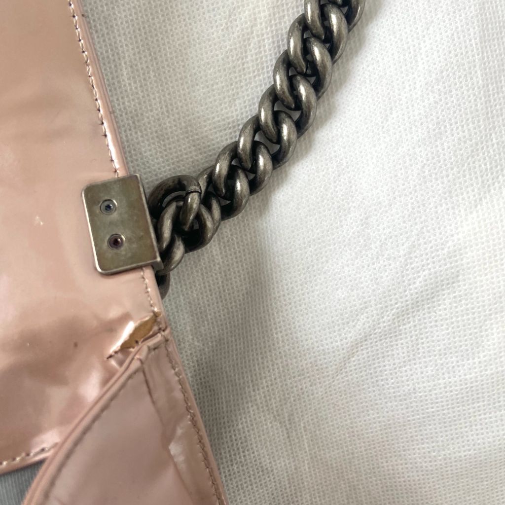 Chanel reverso boy flap bag glazed iridescent calfskin