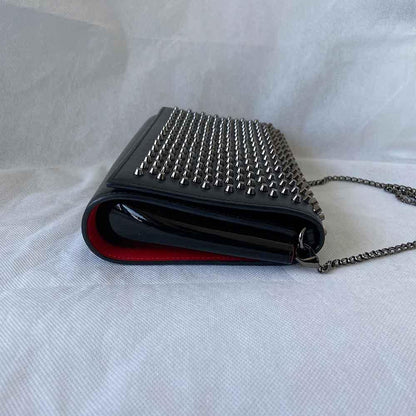Christian Louboutin Black Studded Small Flap Bag