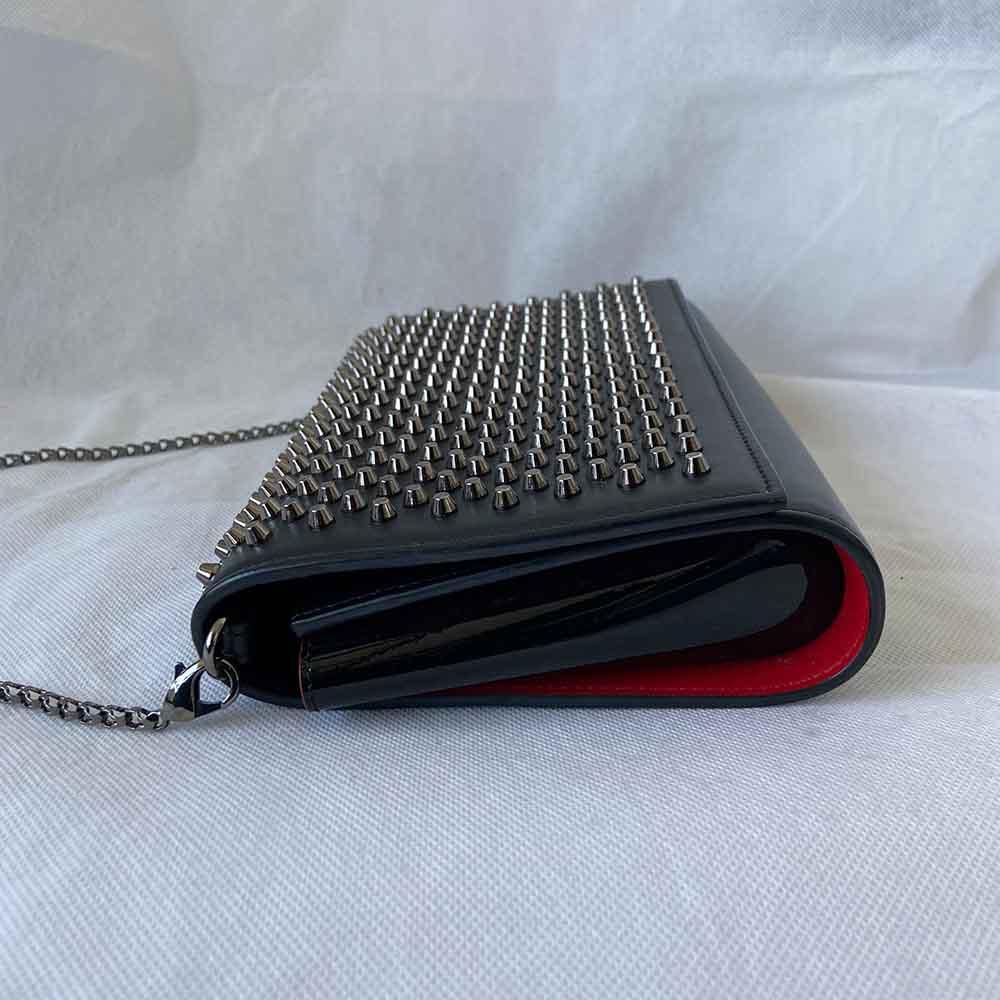 Christian Louboutin Black Studded Small Flap Bag