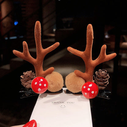 Christmas Cute Plastic Resin Antler Hairpin