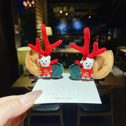 Christmas Cute Plastic Resin Antler Hairpin