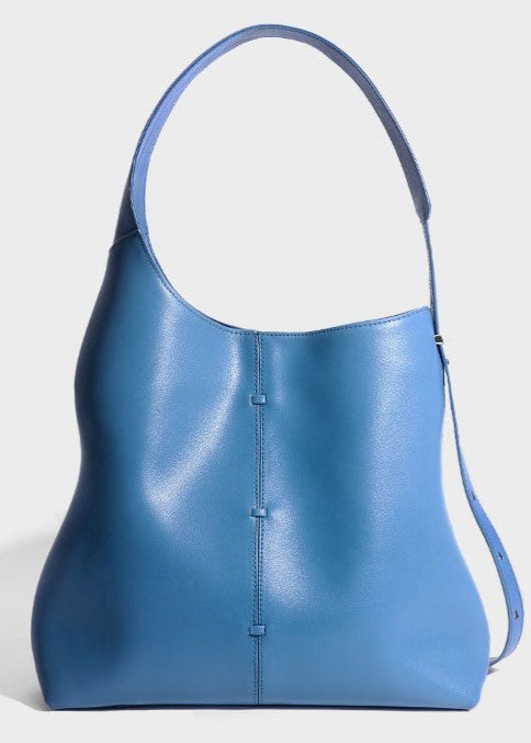 Soft Leather Tote Bag With Adjustable Shoulder Strap