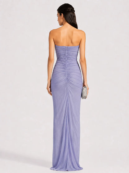 Catalina Floral Cut-Out Strapless Maxi Dress