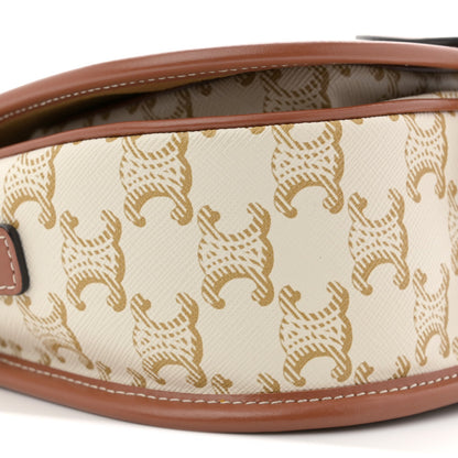 Triomphe Canvas Medium Folco Bag White