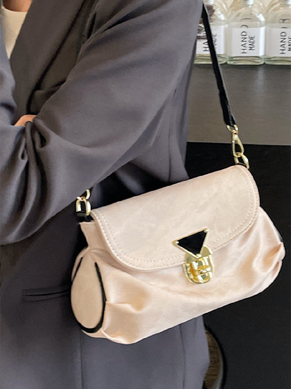 Solid Color Split-Joint Crossbody Bags