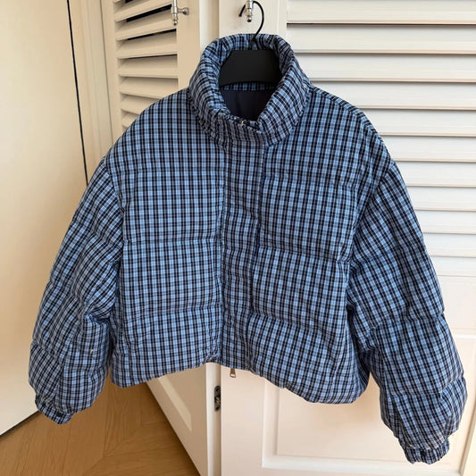 MIUMIU PLAID PUFFER JACKET STYLE 668