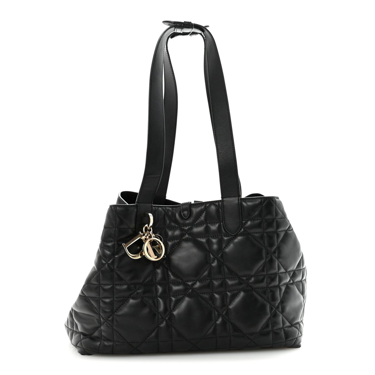 Calfskin Macrocannage Medium Toujours Black
