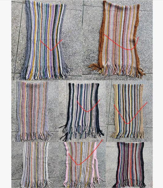 Scarvii – Colorstripe Knit Fringe Scarf