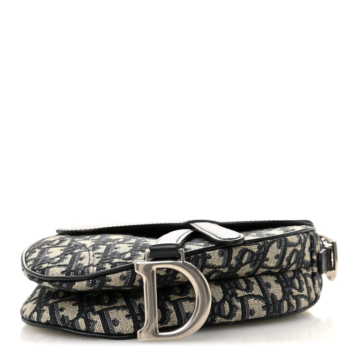 Oblique Mini Saddle Bag With Strap Blue