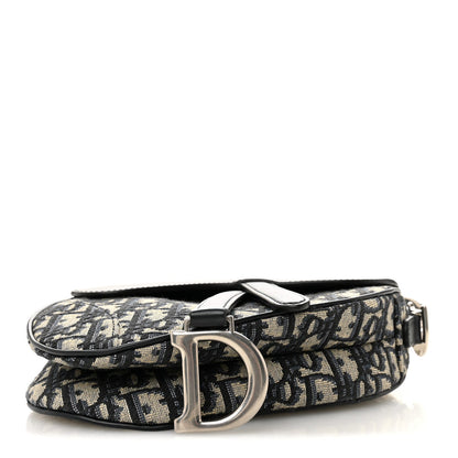 Oblique Mini Saddle Bag With Strap Blue
