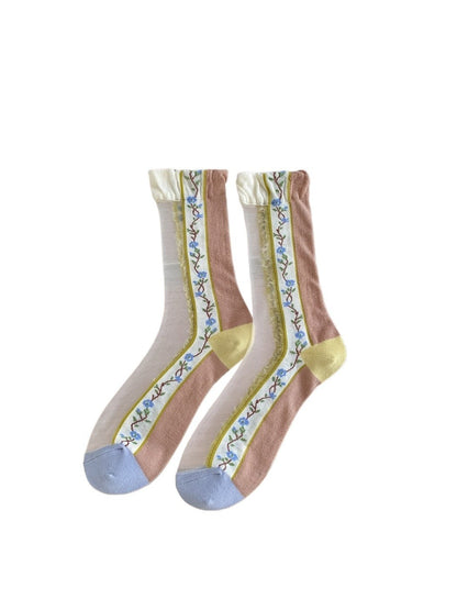 Rufia - Sheer Floral Lace Socks