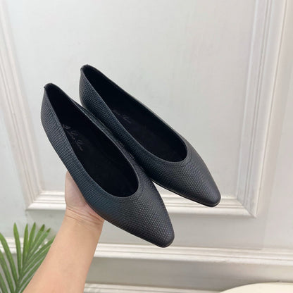 LP 26SS Ballet Flats Black Snakeskin 587579