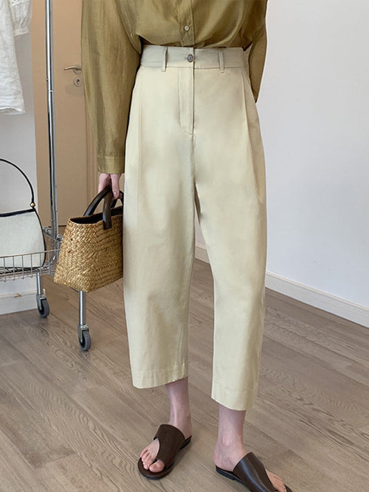 High Waisted Loose Solid Color Casual Pants Bottoms