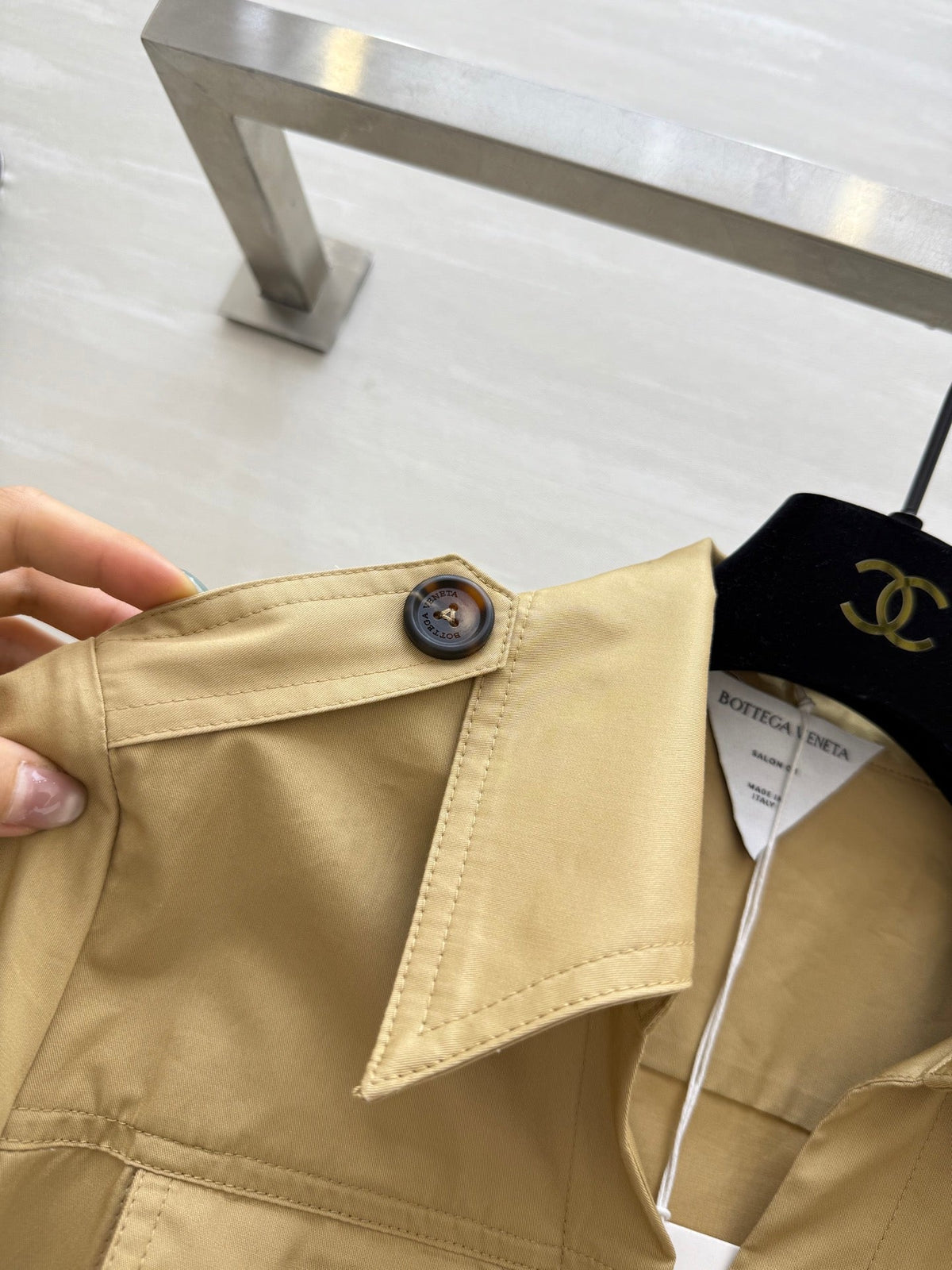BV Shirt Dress In Yellow Cotton