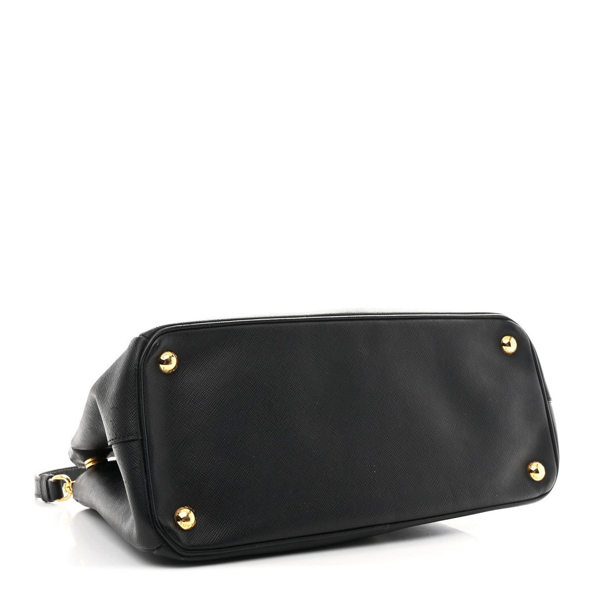 Saffiano Medium Galleria Double Zip Tote Black