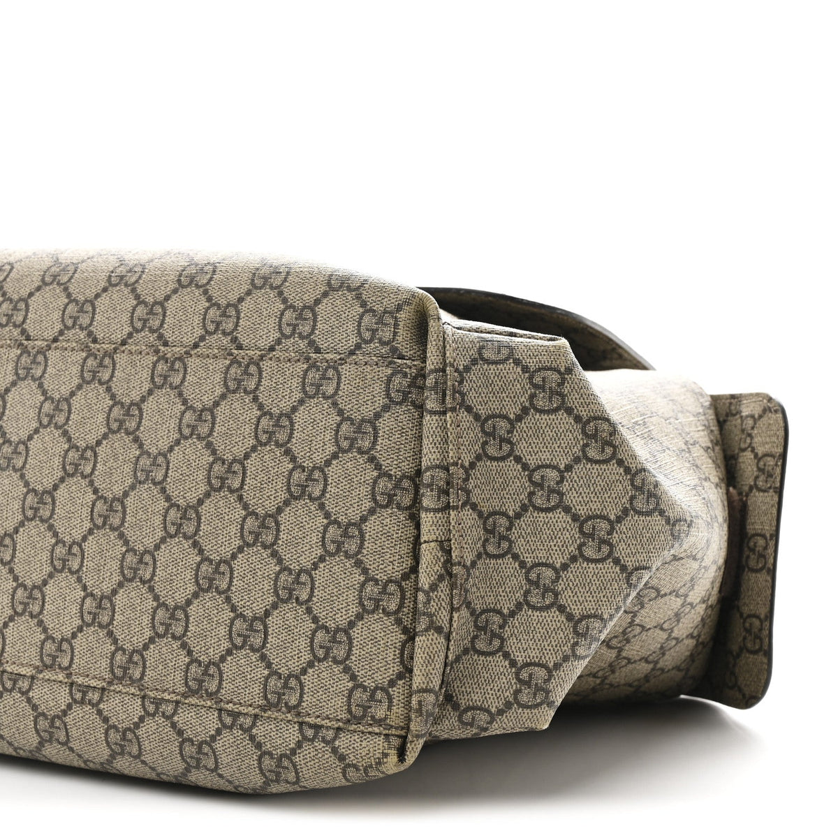 GG Plus Monogram Messenger Diaper Bag Dark Brown
