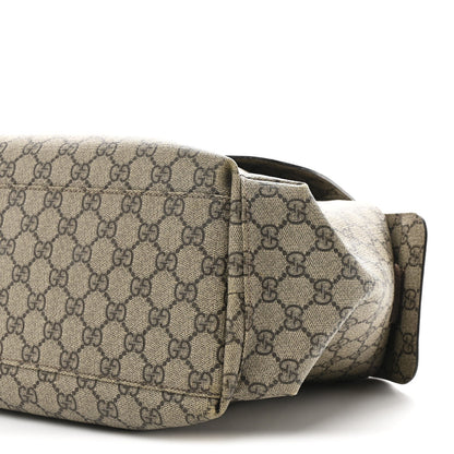 GG Plus Monogram Messenger Diaper Bag Dark Brown