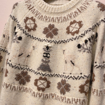 Chanel 25 Coco Sweater White mix Colors Cashmere 320074