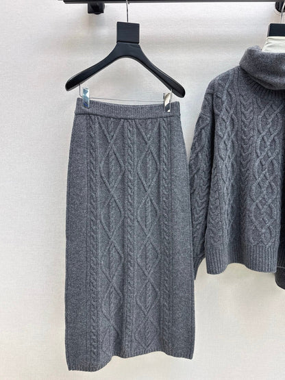 MAX MARA 25S KNIT SKIRT SET 092