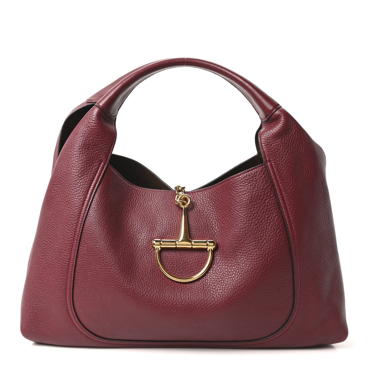 Grained Calfskin Softbit Maxi Shoulder Bag Rosso Ancora Red