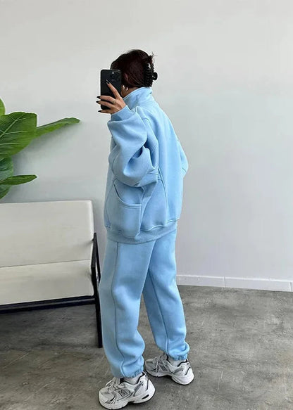 Oversized Hoodie And Jogger Set Soft Fabric