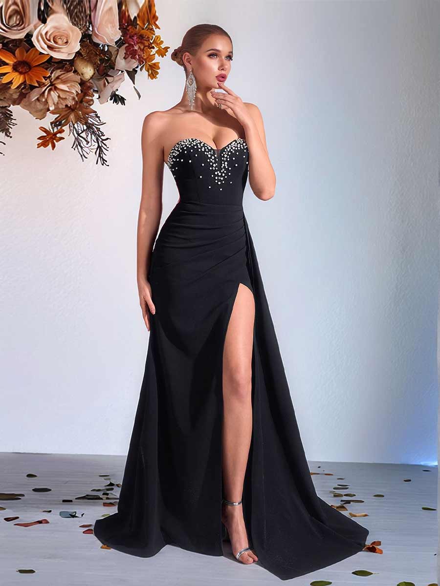 Matilda Elegant Rhinestone Light Luxury Maxi Dress