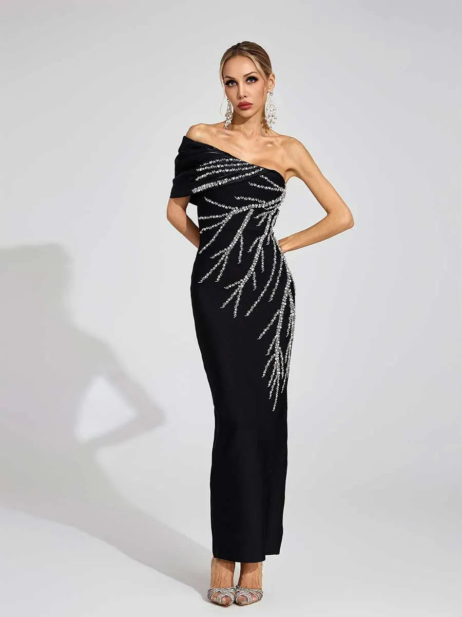 Aida Diamond Bandage Maxi Dress