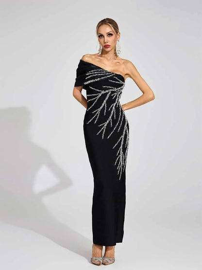 Aida Diamond Bandage Maxi Dress