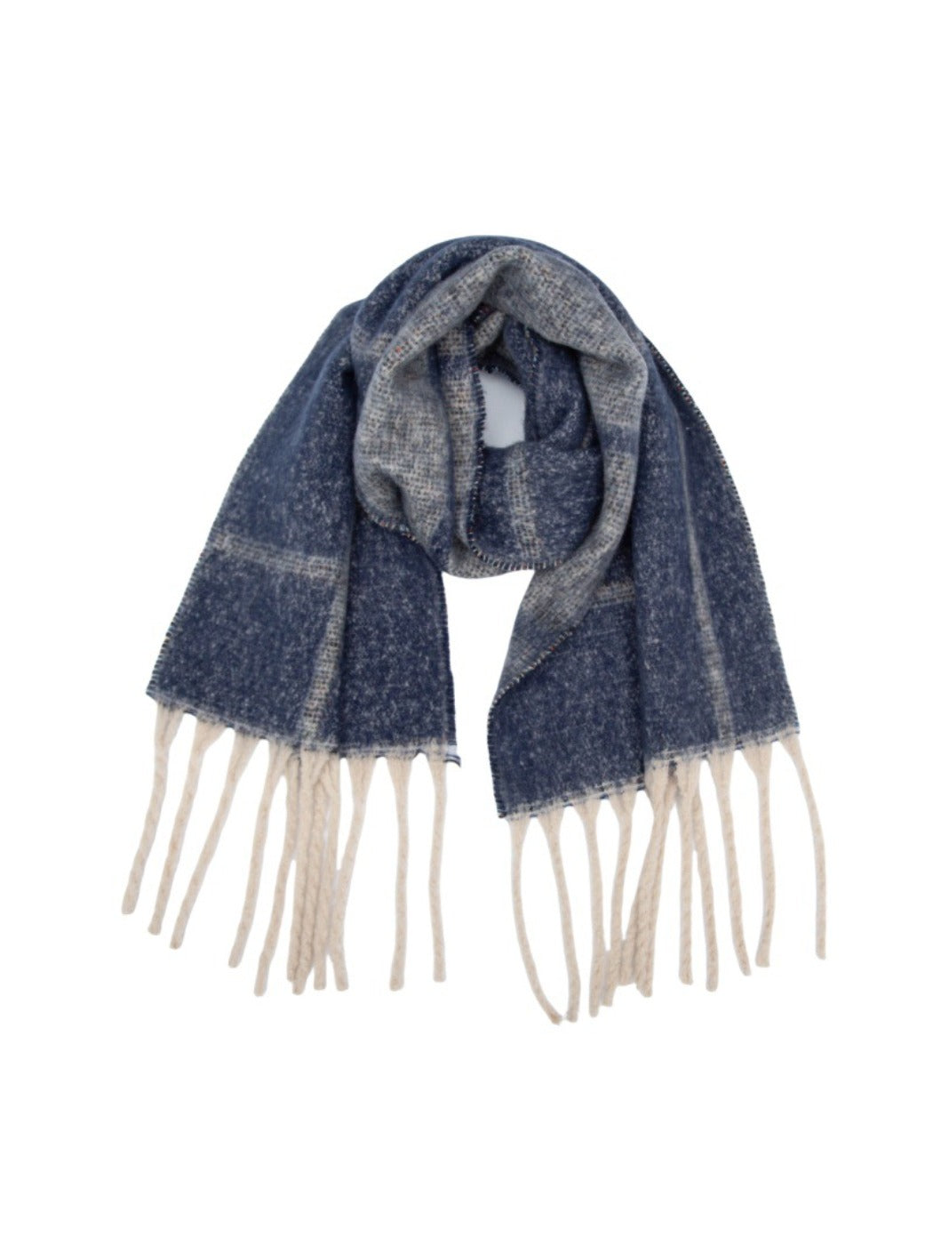 Scarvii - Winter Tassel Plaid Jacquard Scarf