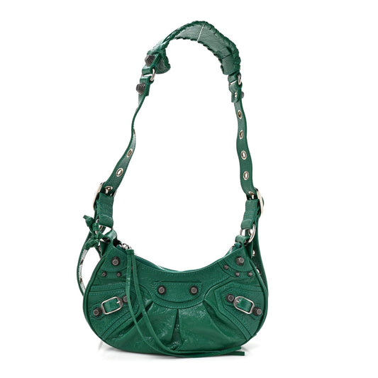 Agneau Arena Le Cagole Shoulder Bag XS Jade