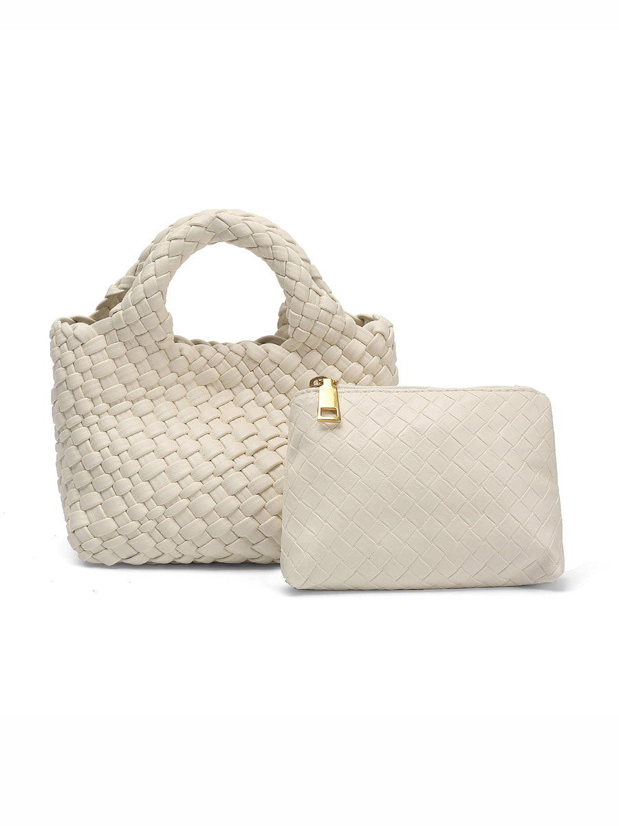 Ruby Small Woven Tote Bag
