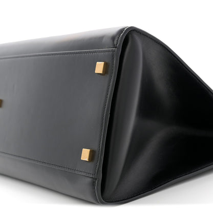 Calfskin Medium Manhattan Shopper Tote Black