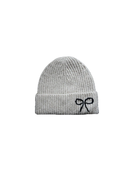 Haila - Knitted Beanie with Butterfly Embroidery