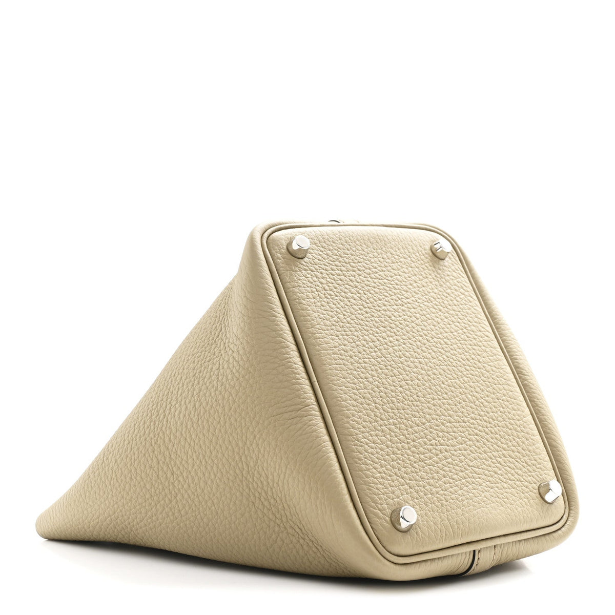 Taurillon Clemence Picotin Lock 18 PM Beige Marfa