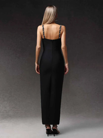 Fiona Sleeveless Diamond Bandage Maxi Dress