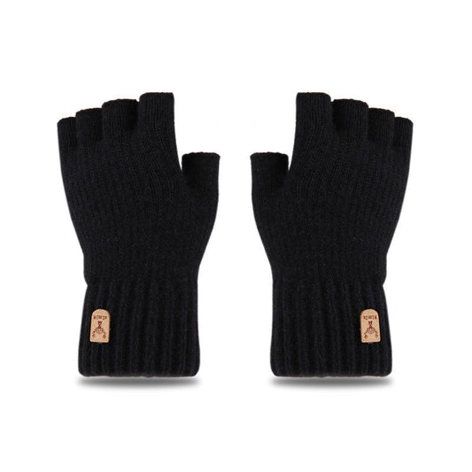 Men's Half Finger Knitted Gloves