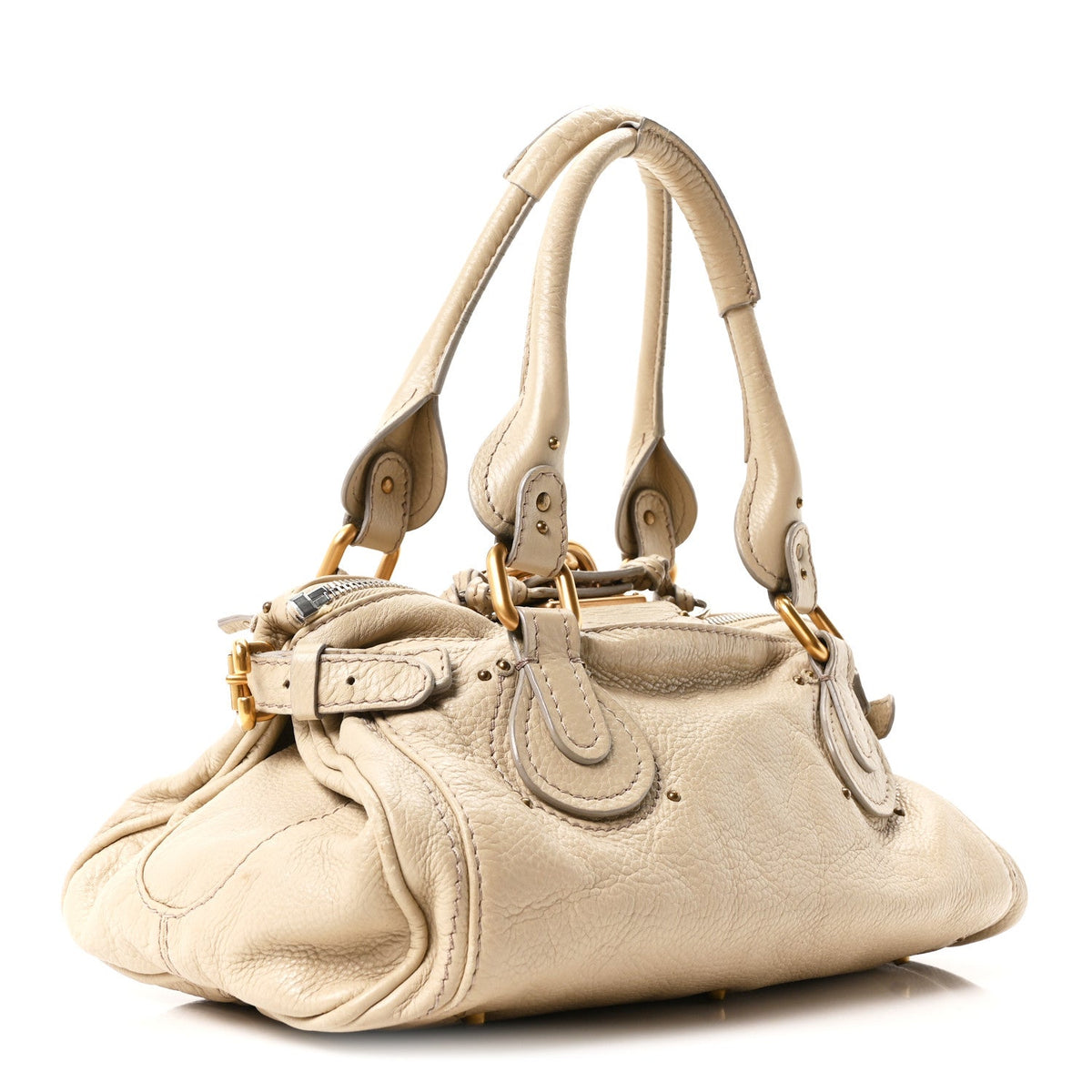 Calfskin Medium Paddington Satchel Beige