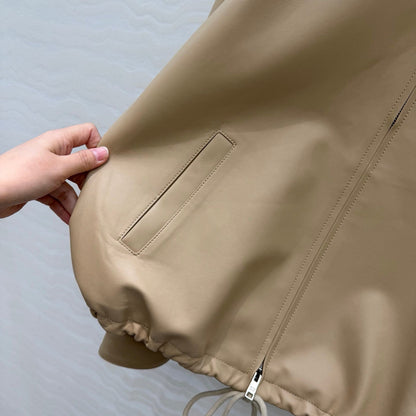 Prada Jacket Brown Leather 341211