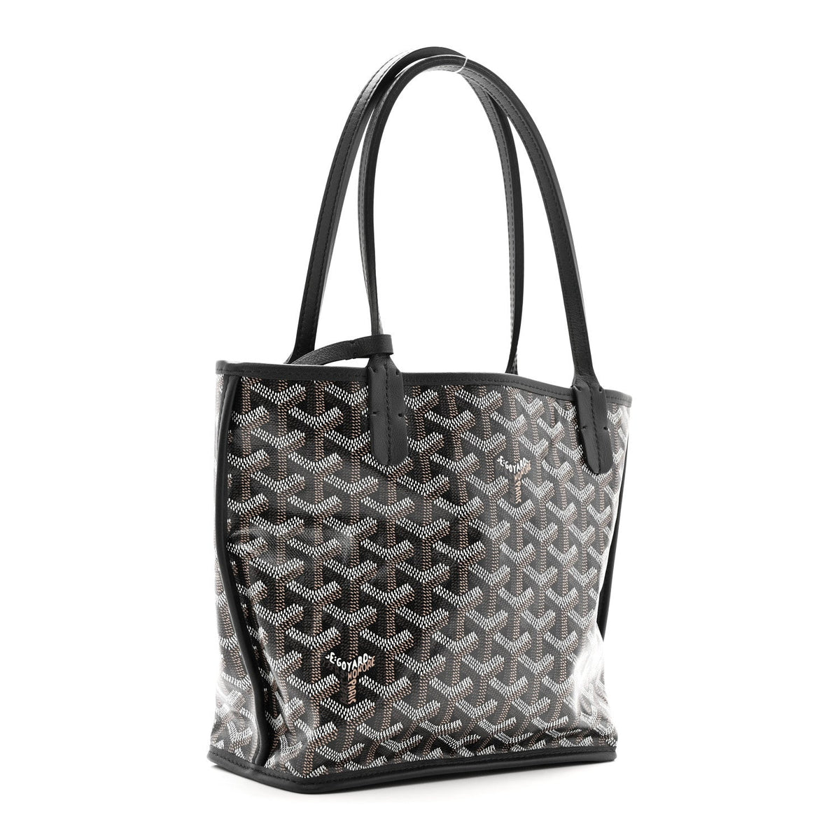Goyardine Reversible Mini Anjou Black