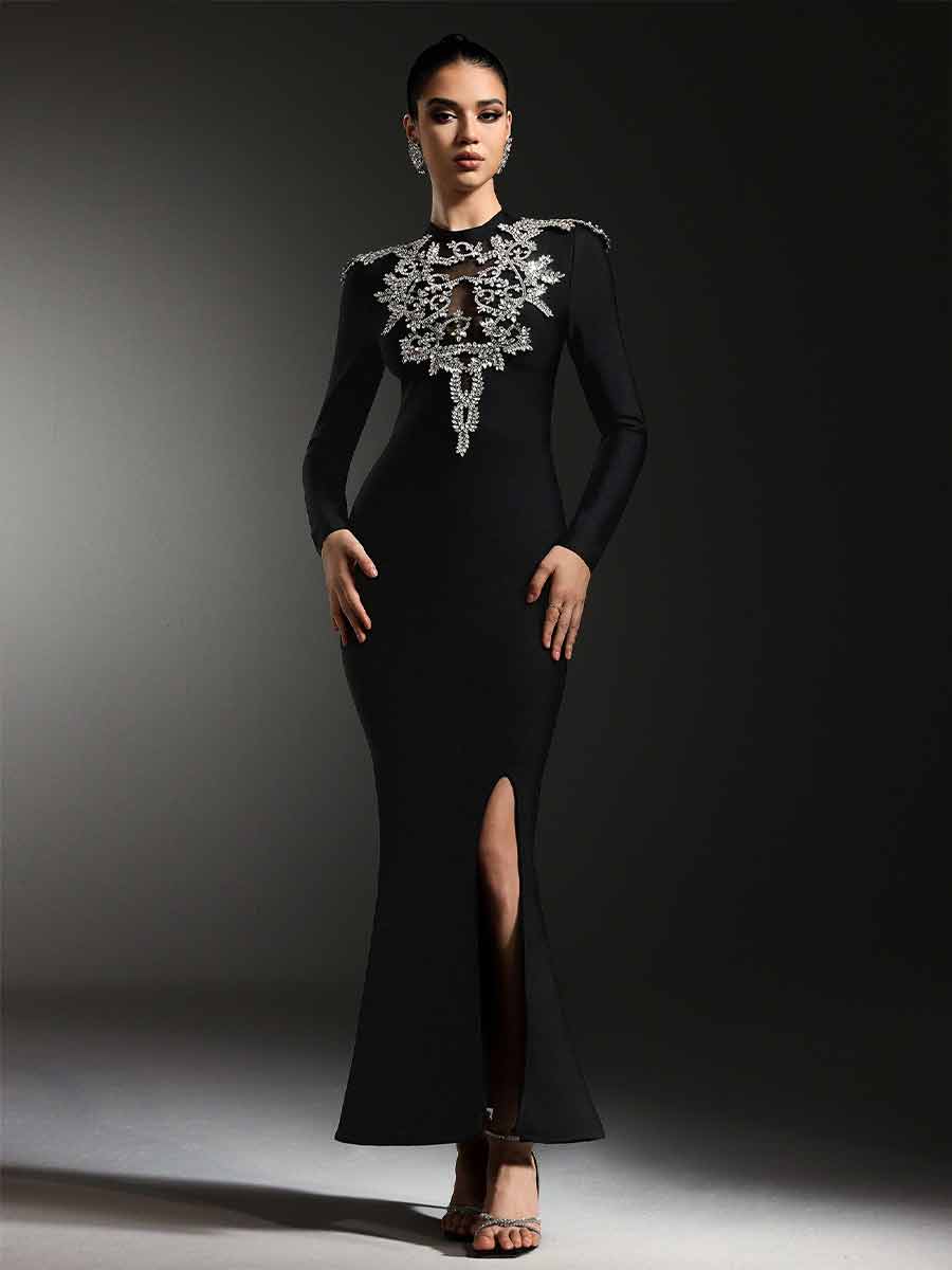 Vera Fish Tail Bandage Maxi Dress