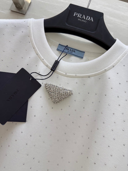 Prada 25 Diamond Dress White Cotton