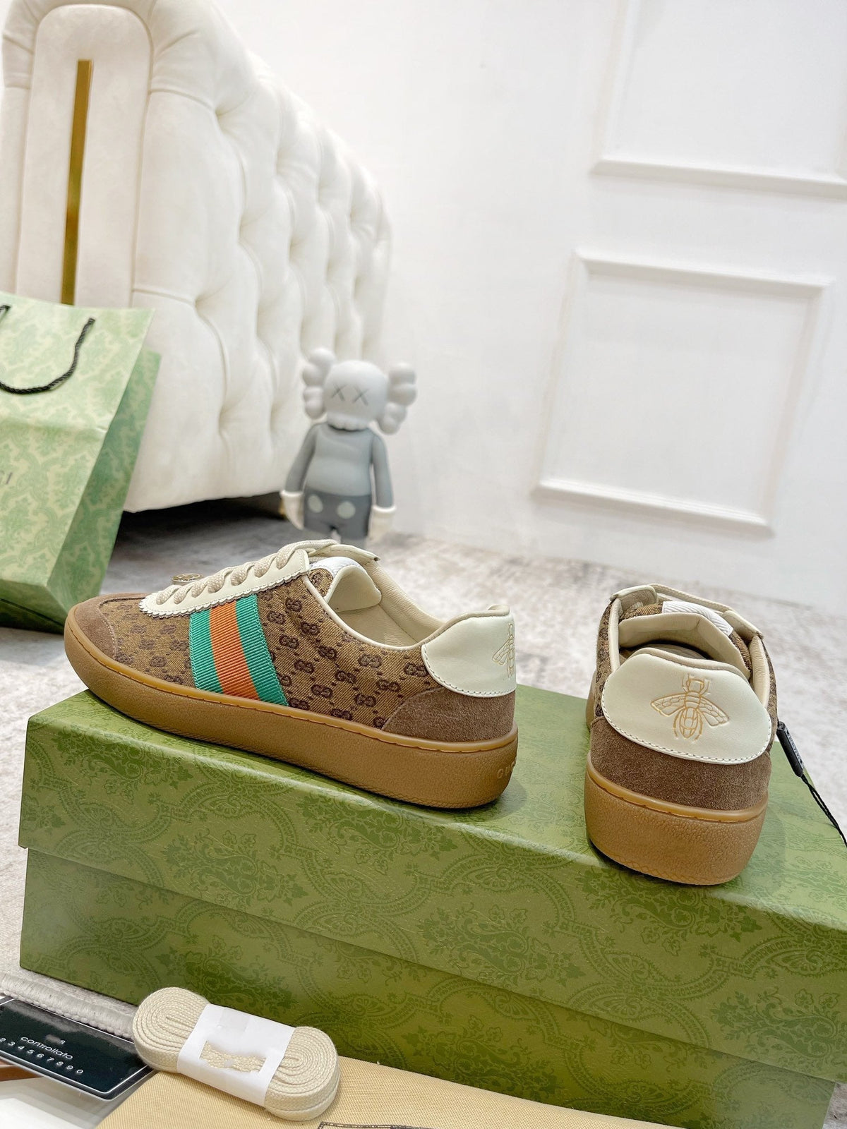 GG SNEAKERS ARDESIA BROWN WHITE LEATHER