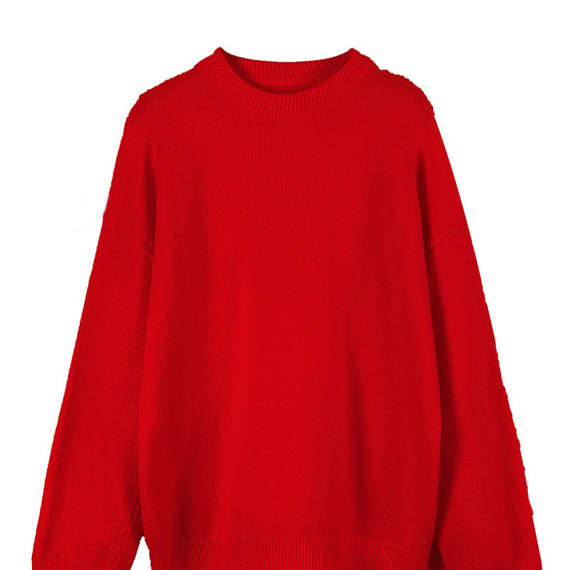 Fall Crew Neck Casual Thicken Warm Sweater